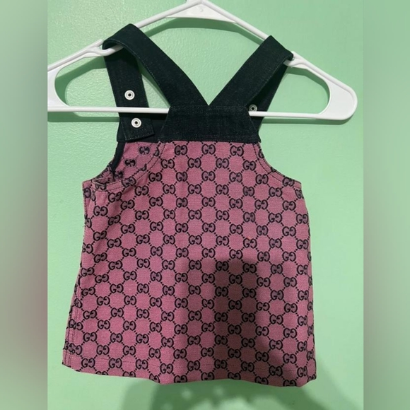 Gucci kids GG jacquard denim dress.worn once for photoshoot, like brand new. - Picture 2 of 6